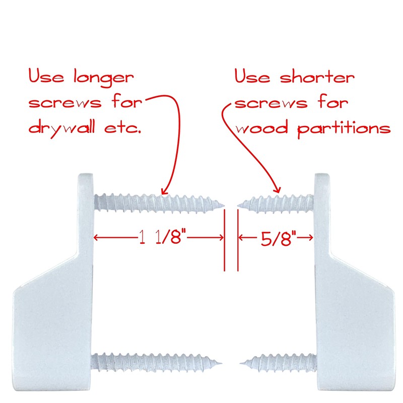 Oval Closet Rod End Supports | Screw on Type |