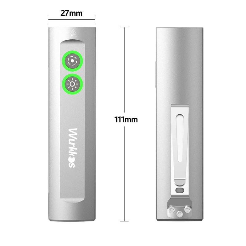 Wurkkos HD01, Flashlight, Green Beam, White LED Combo with RGB
