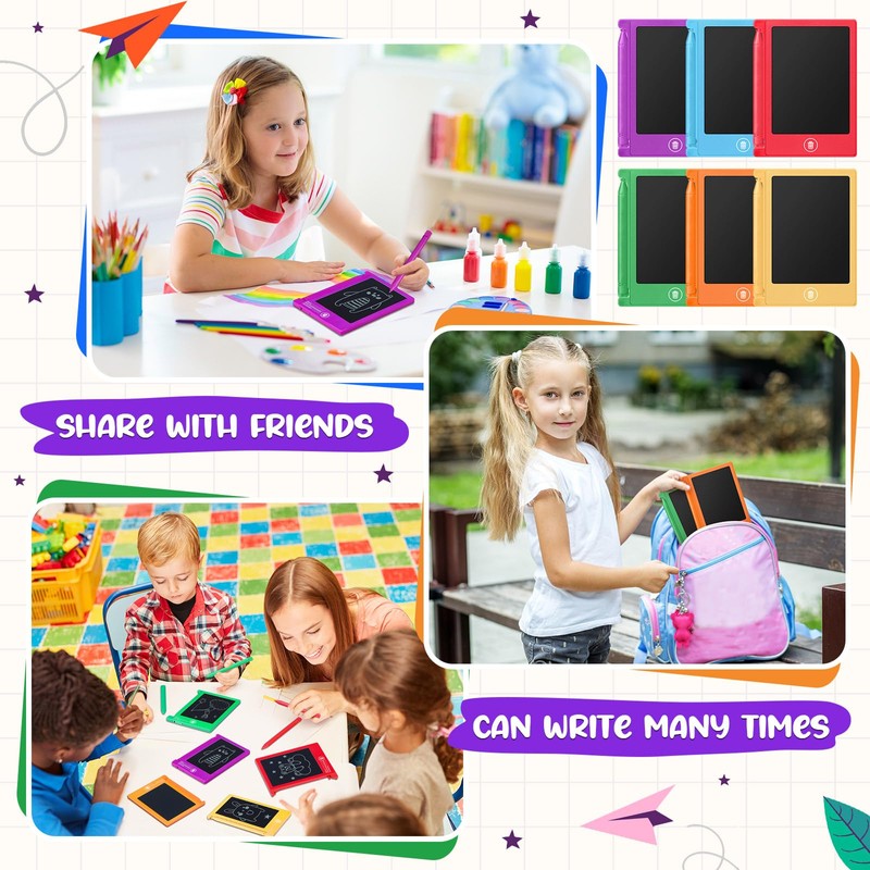 Nezyo 16 Pieces 4.5 Inch Mini LCD Writing Tablet for