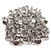 Mcoser 150 Sets Silver Leather Rivets 8mm x 10mm Tubular