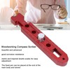 Woodworking Compass Scriber Adjustable Metric British Aluminum Alloy Fixed Point