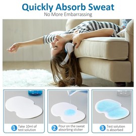 RETROGOO Armpit Sweat Pads, Underarm Sweat Pads for Women and Men [100 PCS], Disposable Sweat Pads for Sweating