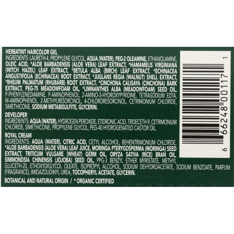 Pack of 1 x Herbatint Permanent Herbal Haircolour Gel 7M