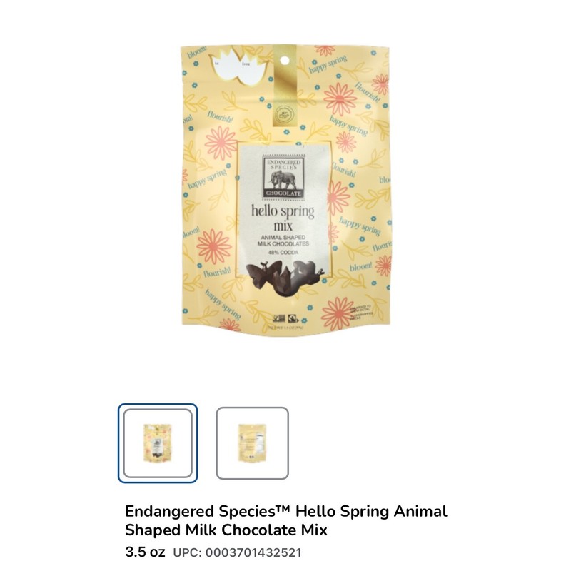 Endangered Species (1) Endangered Species Chocolate Candy Hello Spring Animal
