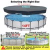 SIHAIAN 14 Ft Pool Cover, with Automatic Drain Round Pool