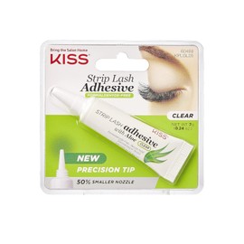 KISS Strip Lash Glue with Aloe 7g Adhesivo transparente para pestañas con aloe, dermatólogos, sin formaldehído, no irritante, apto para lentes de contacto, sujeción segura