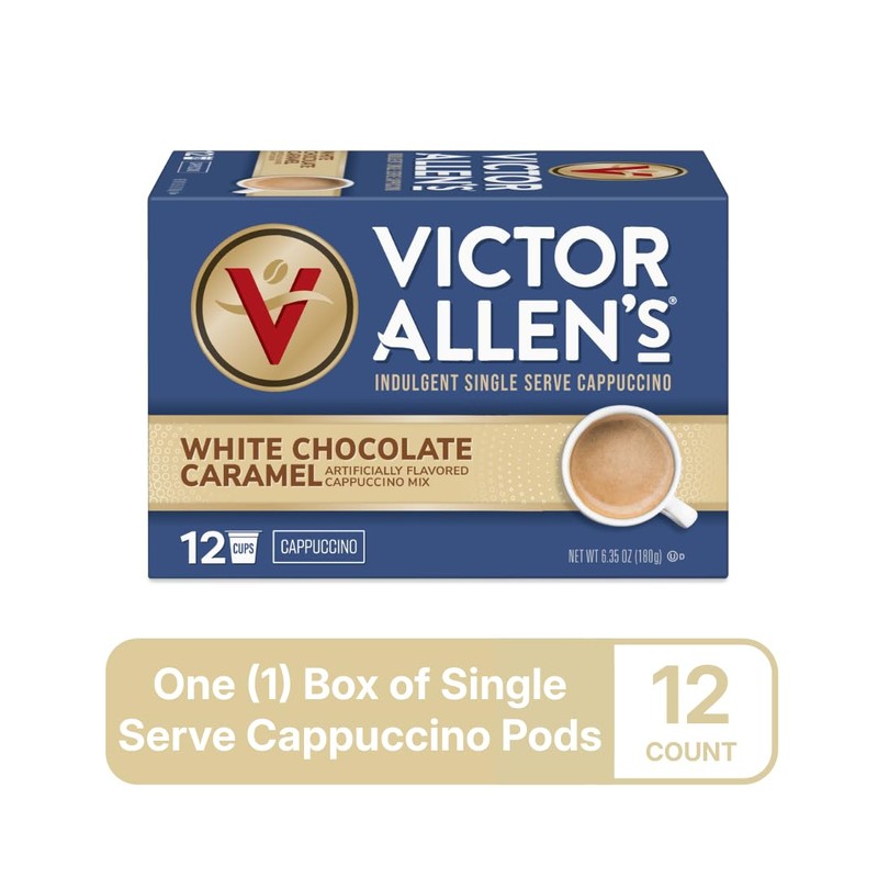 Victor Allen's Coffee White Chocolate Caramel Cappuccino, 12 Count, Single