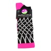 MadSportsStuff Crew Length Elite Basketball Socks with Net (Black/Neon Pink,