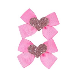 JustMyDress Pink Valentines Headband Flower Bow Baby Girls Pink Hair Band Accessories JHV05 (Hair Clip-D)