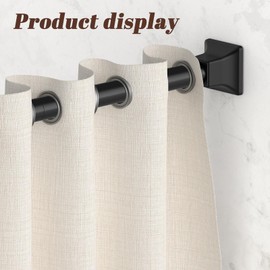 SMODBRODRE Black Shower Curtain Rod, Adjustable 32-68 Inch Tension Spring Curtain Rod No Drilling for Bathroom Kitchen, No Slip, No Rust