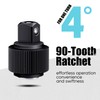 SHALL 90-Tooth 3/8-Inch Drive Ratchet Wrench, Quick-Release & Reversible, Full