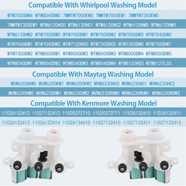 WTW8000DW5 mvw6200kw1 WTW7000DW4 WTW7040DW1 WTW7300DW0 Washer Water Inlet Valve for Maytag Whirlpool WTW8040DW2 MVW6230HW2 WTW8127lC0 WTW8040DW4 WTW7300DW1 WTW8120HC0 WTW8127LW0 MVW6230HW1