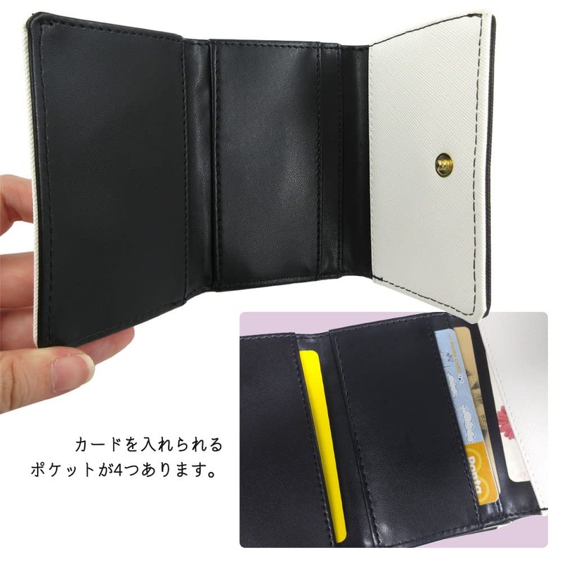 Aldi Women's Trifold Wallet, Black & Purple