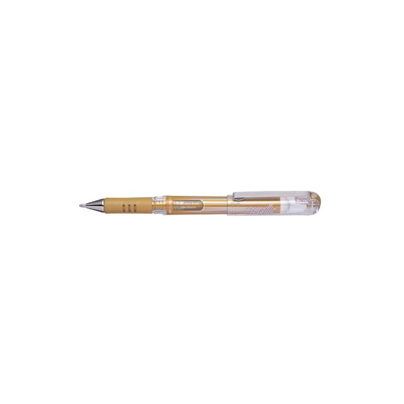 Pentel K230 M Gel Ink Roller Ball Pens, Pack of 6 Gold
