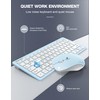 TECKNET Wireless Keyboard and Mouse Combo, Mini Cordless Computer Keyboard
