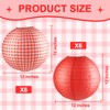 12 Pieces Picnic Party Decorations Include 6 Chinese Red Paper