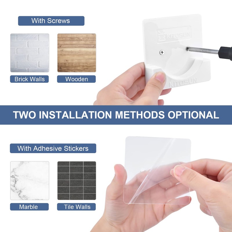 Adhesive Shower Curtain Rod Holder – Kitosun Wall Mount Bathroom