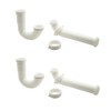 GULUANT 2 Pack Replacement 1682-T 1-1/4 Inch PVC Tubular P-Trap