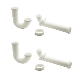 GULUANT 2 Pack Replacement 1682-T 1-1/4 Inch PVC Tubular P-Trap With Nut & Washer for Thrifco Plumbing 4401682