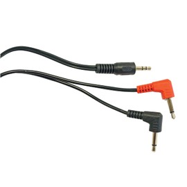 3.5mm Stereo Jack Plug To 2 x 3.5mm Right Angled Mono Jack Plugs 1m