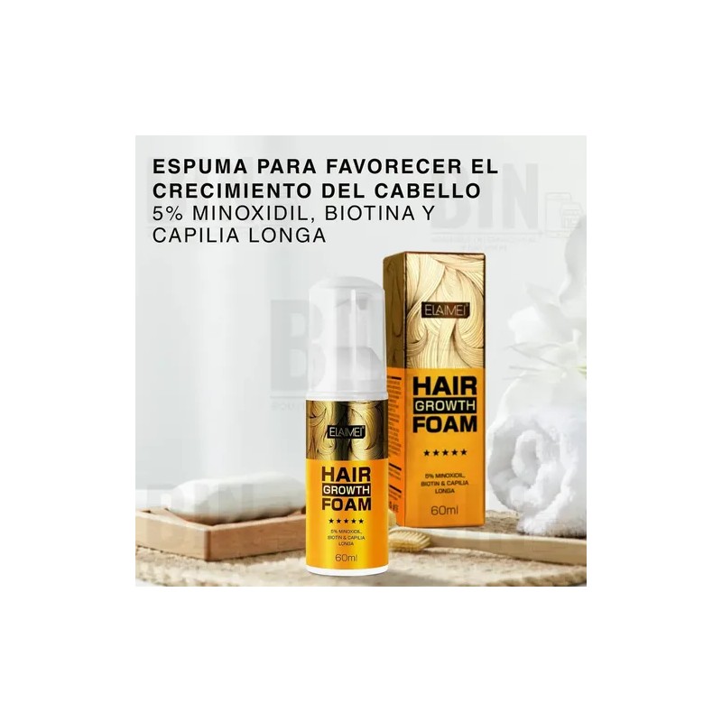 Espuma Anticaída Fortalecedora Capilar + Barba Biotina 60ml