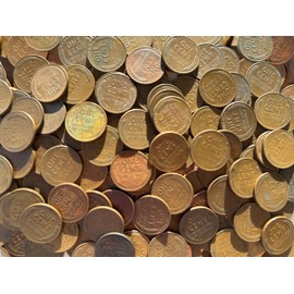 Money in Money One Full Pound of unsearched Old Wheat Pennies. Mixed Dates All Prior to 1958. for Hunting and Coin Collecting.