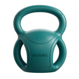 5 lb Kettlebell Weight with Three-handles for Weightlifting, Conditioning and Core Training for Women Men Home Gym [2022 Latest-Green]