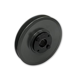 Single Groove 6.25" Cast Iron Electric Motor" H" Pulley/Sheave, Bushing Included, for 5/8" Top Width B/5L/BK/5LK Section V Belt, 1 Groove Pulley (1" Shaft / 1.00 Bore, BK65H)