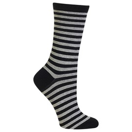 Hot Sox womens Classic Patterns Novelty Fashion Casual Socks Hosiery, Thin Stripe (Grey Heather), 4 10 US