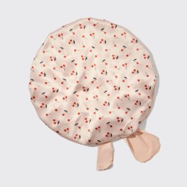 Cherry Print Oversized Satin Bonnet – Hair Protection Sleep Cap, Anti-Frizz, Soft & Smooth Night Hair Care for Women