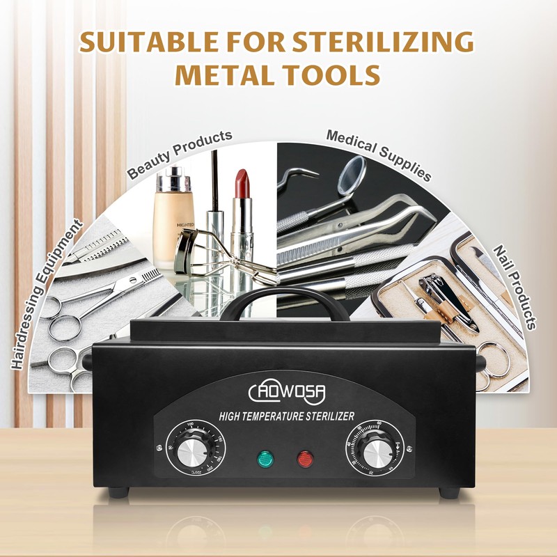 High Temperature Metal Tool Cleaning Box, 2L Dry Heat Cabinet