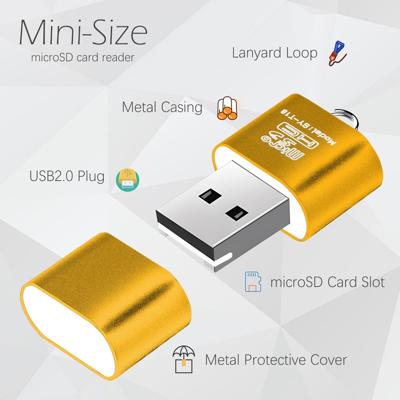 [3 Pack] Micro SD Card Reader for Android,Micro SD Card
