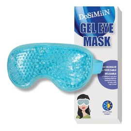 Usa Merchant - Mascarilla Para Ojos Fríos Y Calientes, Máscara De Gel Con Cuentas Para Ojos Secos, Ojeras, Alivio Del Estrés, Migrañas, Bolsa De Hielo Para Ojos, Reutilizable,