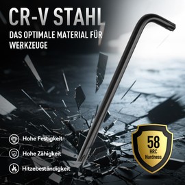 DISEN 13-Piece Allen Key Set & 9 Pieces Torx Star Allen Key Set Long Sleeve Star Key Set T10-T50 Chrome Vanadium Steel