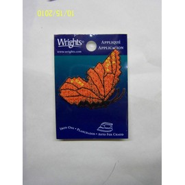 Wright Applique- Iron On - Orange Butterfly