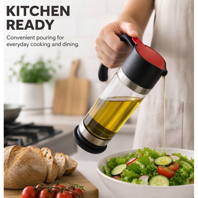 No-Drip Glass Honey Dispenser with Trigger Handle – Syrup Pourer