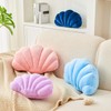 Uvvyui Blue Shell Pillow, Seashell Decorative Throw Pillow Beach Pillow,