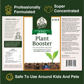 Farmer’s Secret Plant Booster (8oz) - Super Concentrated - High Phosphorus Formula for Early Stage Plants - Promotes Root Growth