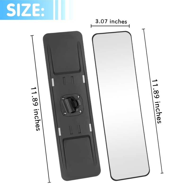 Rear View Mirror,Universal Anti-glare HD Adjustable Car Panoramic Rear View