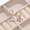 Puerto Rico Star Flag Earrings for Women, Patriotic Jewelry for