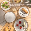GBHOME Stoneware Dinnerware Sets for 8, Round Reactive Glaze Ceramic