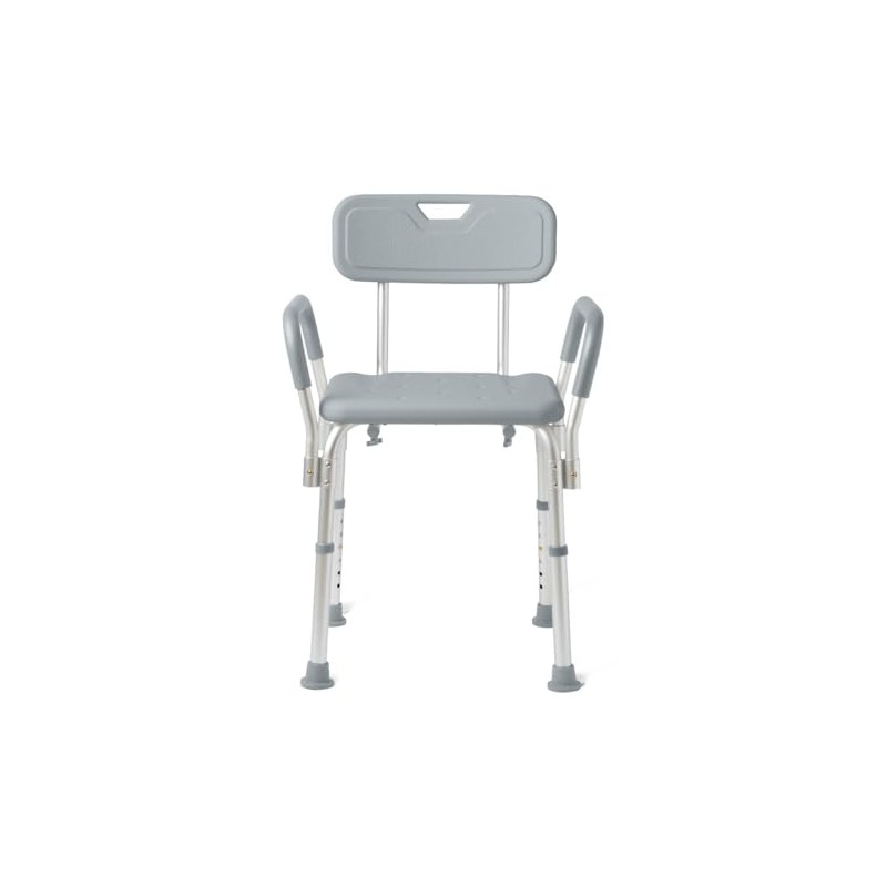 Caring Bath Chair for Seniors, Shower Seat with Removable Backrest,