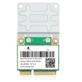 MPE-AXE3000H WiFi 6E Mini Tarjeta PCIe - Adaptador de triple banda 2.4/5/6GHz 5400Mbps, Bluetooth 5.3, MU-MIMO, OFDMA, compatible con PC Windows 10/11