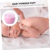 Totority 4sets Talcum Powder Puff Powder Container Puff for Gentle