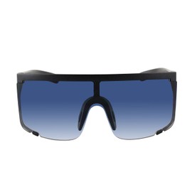 FLAWLESS EYEWEAR Retro Large Shield Sunglasses for Men Oversized Half Face Cover UV Protection Gradient Glasses for Women (Blue Gradient)