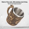 Beer Mug Stainless Steel Resin Double Layered High Temperature Resistant