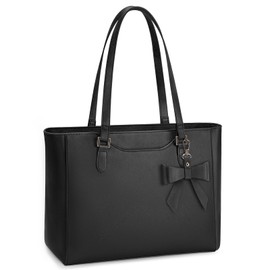 KTMOUW Bolsas de Mujer PU Impermeable Tote Bag 14 Pulgadas para Trabajo, Casual, Campus y Citas (Negra,Verde,Marrón)