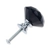 BOZONLI 6pcs 30mm Black Crystals Glass Drawer Knobs Cupboard Knobs