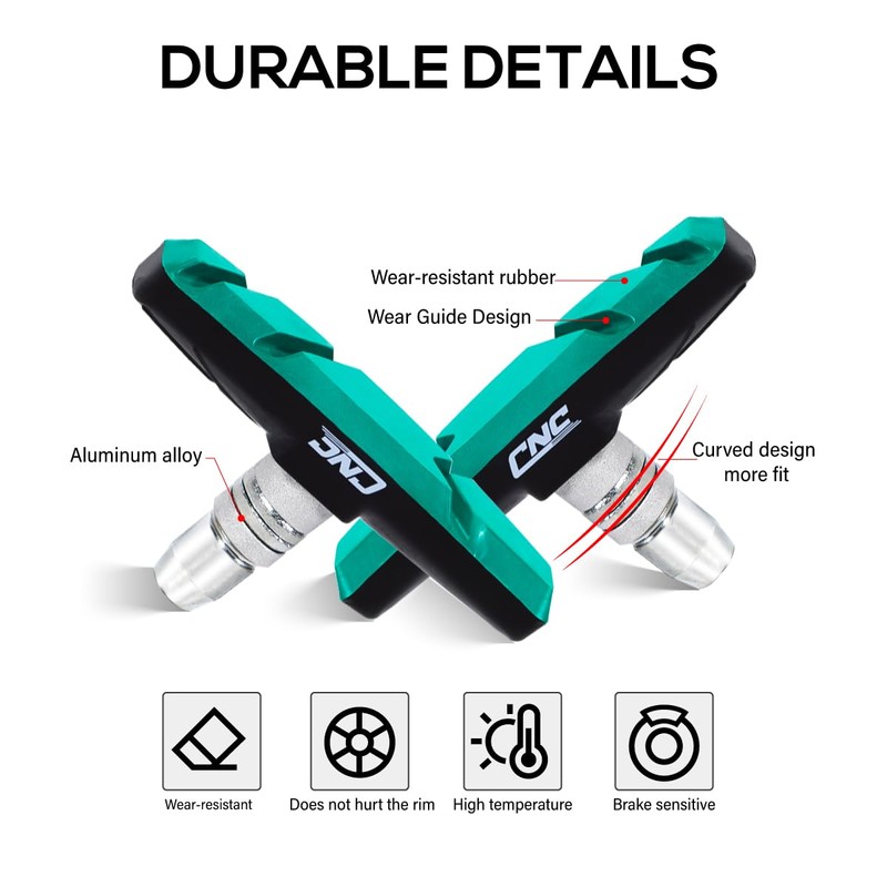CNCLOL Bike V Brake Pads, Bicycle V Brake Blocks，55/70mm Brake