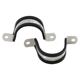 (6 Stück) M200 Gummi-Rohrbandschelle 304 Edelstahl Rohrschellen Kabelclips Rohrschlauchschellen mit selbstschneidenden Schrauben und Kunststoff-Wanddübeln